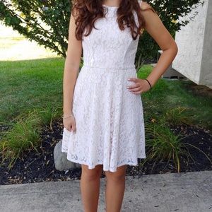 cream embroidered dress